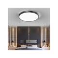 Miniatyrbilde 4 av 5: Svart LED-taklampe, 40cm-24w Hvit LED-taklampe Moderne takbelysning for balkong Stue Soverom KLB