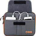 Pikkukuva 1 / 8: Universal matkakaapelin organizer elektronisille lisävarusteille harmaa ja oranssi