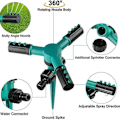 Miniatyrbillede 4 af 7: Pakke med 2 havesprinklere, automatisk plænesprinkler 360 grader