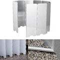 Miniatyrbilde 2 av 8: Gasskomfyr vindbeskyttelse høy 10 lameller laget av aluminium for camping og fotturer KLB