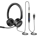 Miniatyrbilde 1 av 4: USB-headset, datamaskin-headset, innebygd samtaleknapp, kontor