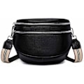 Miniatyrbild 1 av 5: Crossbody väska dam bred rem, midjeväska dam läder handväska, liten