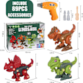Miniatyrbillede 8 af 8: Adskil dinosaur legetøj til børn, byggelegetøj KLB