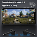Miniatyrbillede 6 af 8: Bluetooth 5.0 in-ear-hovedtelefoner med opladningsboks, støjreducerende sort