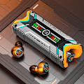 Miniatyrbild 8 av 8: Futuristisk Sci-fi Mecha Style TWS Trådlös Bluetooth 5.3 Svart