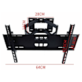 Miniatyrbilde 2 av 5: 32-70 tommers TV veggfeste svingbar og vippbar, buet LED LCD TV veggfeste med dobbel ultrasterke armer Maks belastning 55 kg KLB