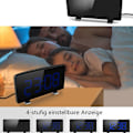 Miniatyrbild 4 av 5: Radioväckarklocka digital väckarklocka LED-display 4 ljusstyrkenivåer justerbar