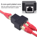 Pikkukuva 4 / 8: RJ11-jakajan sovitinjakaja, 2 kpl Ethernet-pistorasian jakajan liitin