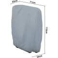 Pikkukuva 2 / 5: Zero Gravity Ulkoilman Vedenpitävä Taitettava Tuolinpäällinen 71x110cm Harmaa