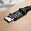 Miniatyrbilde 2 av 5: 3 i 1 multifunksjons ladekabel for iOS og Android, svart