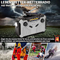 Miniatyrbild 5 av 5: Solardriven radio, AM/FM bärbar vevradio, nödradio för camping KLB