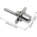 Miniatyrbilde 5 av 5: (Sølv)Skuffeslås for 2 stykker med nøkkel Trykk stempelslås med nøkkel for arkivskap Utstillingsvindu,Diameter 16 mm,Lengde 61 mm