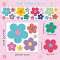 Miniatyrbillede 2 af 8: 8 stk. Farverige Små Blomster Vægstickers Søde Retro Blomster Børneværelse