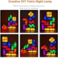 Miniatyrbild 2 av 5: Tetris-lampa, Attoe LED Tetris stapelbar nattlampa, 7 färger, induktions V KLB