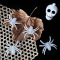 Miniatyrbilde 5 av 6: 100 stk Halloween-edderkoppdekorasjoner Kunstig fargerik skummel edderkopp for innendørs