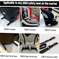 Miniatyrbild 4 av 5: Universell bilbarnstolssäte fastsättningssats för ISOFIX bälteskontakt KLB