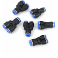 Miniatyrbillede 4 af 5: Way Tee Air Pneumatisk 10stk Y-formet Reducerende Tee Plast Pneumatiske Tee Samlinger til Have Vandrør Højtryks Hurtige Samlinger (Størrelse:PY-4) KLB