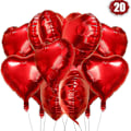 Miniatyrbillede 1 af 8: Hjerte folie ballon rød 20 stk hjerte helium balloner hjerte balloner KLB