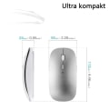 Miniatyrbilde 2 av 6: Bluetooth-mus, oppladbar, stille, mini-mus, 3 DPI-justerbar Bluetooth