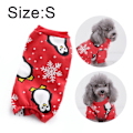Miniatyrbillede 2 af 6: Xmas Hvalpe Fleece Pyjamas - Vintertrøje til kæledyr - S KLB