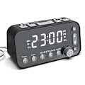 Miniatyrbild 2 av 7: DAB-A1 stor skärm DAB & FM väckarklockradio med dubbla USB