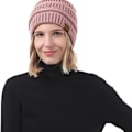 Miniatyrbillede 3 af 3: Groftrikot hue. Varm vinterhue til kvinder