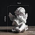 Miniatyrbillede 3 af 5: Resin Kerub Engel Have Statue, Charmerende Engel Skulptur, Mindesmærke Statue til