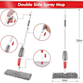 Miniatyrbilde 3 av 5: Mop med spray, mikrofiber flatmop med 550 ml tank, 360° rotasjonsspraymop, mopp for gulvrengjøring - 3 pads KLB