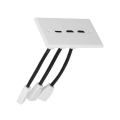 Miniatyrbillede 7 af 8: Ports 4K vægplade ABS multiport slidstærk holdbar KLB