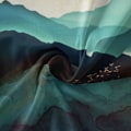 Miniatyrbillede 2 af 5: Vægtapet, naturlandskab vægophæng tapet, ubrudt bjergkæde dekoration, rektangulært trykt klæde til stue soveværelse KLB