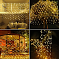 Miniatyrbild 4 av 8: 192 LED-ljusnät 3 x 2 m varmvit ljusslingnät för jul, KLB