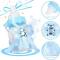 Miniatyrbillede 2 af 4: 24 Bonbonniere Dåse Dåb Slik, Baby Pige Baby Shower Deko og Fødselsdagsfest Dekoration. Blå Babyflaske(4cm*4cm*9cm)-