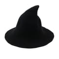Kvinnors Halloween Häxhatt Ullhatt Bred Brätte Spire Stickad Stil 4