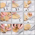 Miniatyrbilde 7 av 8: 120 Set Lær Trykknappsett 6 Farge Metall Trykknapper med 4PCS