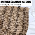 Miniatyrbilde 3 av 6: Sjal for kvinner Rutete pleddsjal Trendy Tartan Sjal Oversized Wrap Kamel KLB