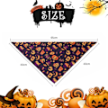 Miniatyrbillede 2 af 5: 3-pak Halloween Hunde-Bandanas Vendbare Hunde-Halsklæde Vaskbar Trekant KLB