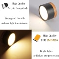Miniatyrbild 4 av 8: Taklampa ytmonterad LED takspot aluminium svart KLB
