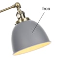 Miniatyrbillede 8 af 8: Moderne loftslampe i halvrundt design med grå metalkappe