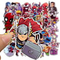 Miniatyrbillede 4 af 5: Teens Hero Stickers 50stk Vandtætte til Decal, Laptop Hydro Flask Vandflaske Bilkop Computer Guitar Skateboard Bagage Cykel Kofanger