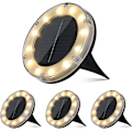 Miniatyrbillede 1 af 2: LED Solcelle Jordlampe 4 Pakke, 12 LED Sol Udendørs Belysning, Vandtæt IP68, Gadelampe Lys, Nedgravet Lys til Sti Have Terrasse Gårdsplads Plæne