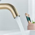 Miniatyrbillede 5 af 5: Vaskemixer Enkeltgrebs Badeværelsesarmatur Messingrør Varmt og Koldt Vand Vaskemixer