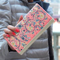 Miniatyrbillede 6 af 7: Fashion Dame Læder Clutch Pung Lang Tegnebog Møntpung (He