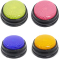 Miniatyrbillede 1 af 4: Optagelig hundetaleknap med LED-funktion og svarringetoner (4 stk.)