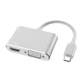 Pikkukuva 1 / 5: USB C - HDMI VGA -sovitin, kaksoisnäyttö Type C - HDMI VGA