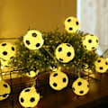 Miniatyrbillede 4 af 5: 6M 40LED Fodbold Formet Lyskæde LED Dekorative Hængende Lys til VM Påske Karneval Fester KLB