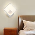 Miniatyrbillede 4 af 4: Indendørs lille væglampe enkel rund seng lampe soveværelse sengside kreativ gang korridor dekorative lamper (træ)