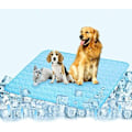 Miniatyrbillede 1 af 4: Sommer køleunderlag til hunde, katte, selvkølende, åndbart kæledyr køleunderlag, bærbart og vaskbart, køletæppe til små, mellemstore og store