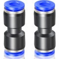 Miniatyrbillede 1 af 5: 10 stk. Blå 4mm OD lige Push To Connect Fittings (PU-4) KLB