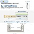 Miniatyrbilde 2 av 5: Pcs sklier for skuffer, skuffeskinne, skuffeskinne, kulelagerskinner DIY skuffeskinne glidende skuffebrett demper skuffeskinner KLB