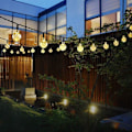 Miniatyrbild 3 av 6: Solcellsdrivna utomhus-fairylights, 50 LED-kristallkulor, 8 meter solcellskoppartråd KLB
